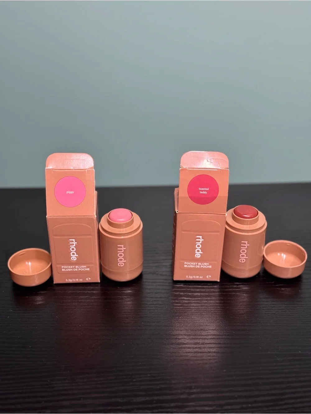 rhode Pocket Blush Stick - Piggy and Toasted Teddy